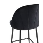 Стул полубарный Логан велюр черный