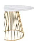 Стол обеденный Ливерпуль 110*110 белый мрамор