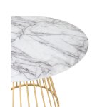 Стол обеденный Ливерпуль 110*110 белый мрамор