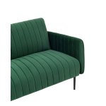 Диван прямой Дрезден велюр зелёный