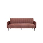 Диван прямой Дрезден велюр пыльно-розовый