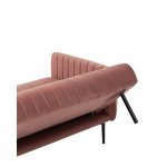 Диван прямой Дрезден велюр пыльно-розовый