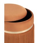 Пуф Миранда с ящиком велюр оранжевый