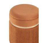 Пуф Миранда с ящиком велюр оранжевый