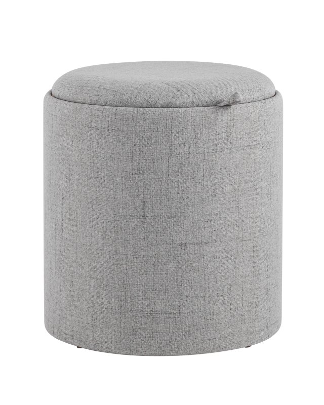 Пуф-столик с ящиком Хюгге S рогожка серый