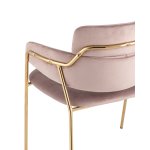 Стул Полин велюр розовый