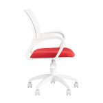 Кресло офисное TopChairs ST-BASIC-W красная ткань крестовина белый пластик