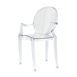 Стул Victoria Ghost с подлокотниками прозрачный