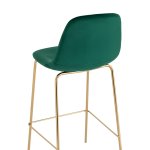 Стул барный Валенсия SN велюр зеленый золотые ножки