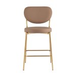 Стул полубарный Барбара NEW экокожа бежевая золотые ножки