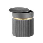 Пуф Миранда с ящиком серебро велюр серый