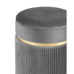 Пуф Миранда с ящиком серебро велюр серый