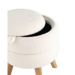 Пуф с ящиком Винни S тедди белый