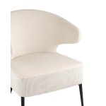 Кресло лаунж Royal Stripes велюр молочный