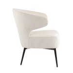 Кресло лаунж Royal Stripes велюр молочный