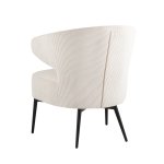 Кресло лаунж Royal Stripes велюр молочный