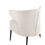 Кресло лаунж Royal Stripes велюр молочный