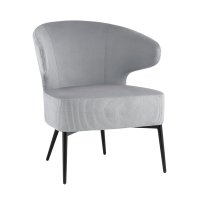 Кресло лаунж Royal Stripes велюр серый