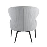 Кресло лаунж Royal Stripes велюр серый