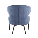 Кресло лаунж Royal Stripes велюр синий