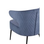 Кресло лаунж Royal Stripes велюр синий