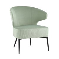 Кресло лаунж Royal Stripes велюр фисташковый