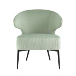 Кресло лаунж Royal Stripes велюр фисташковый