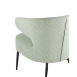 Кресло лаунж Royal Stripes велюр фисташковый