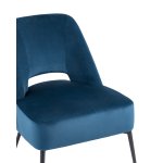 Кресло лаунж Бостон велюр синий