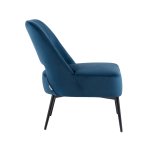 Кресло лаунж Бостон велюр синий