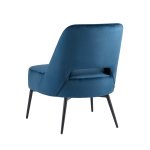 Кресло лаунж Бостон велюр синий