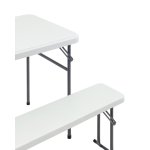 Комплект стола и двух скамеек Кейт белый