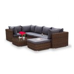 Лунго журнальный столик плетеный, цвет коричневый