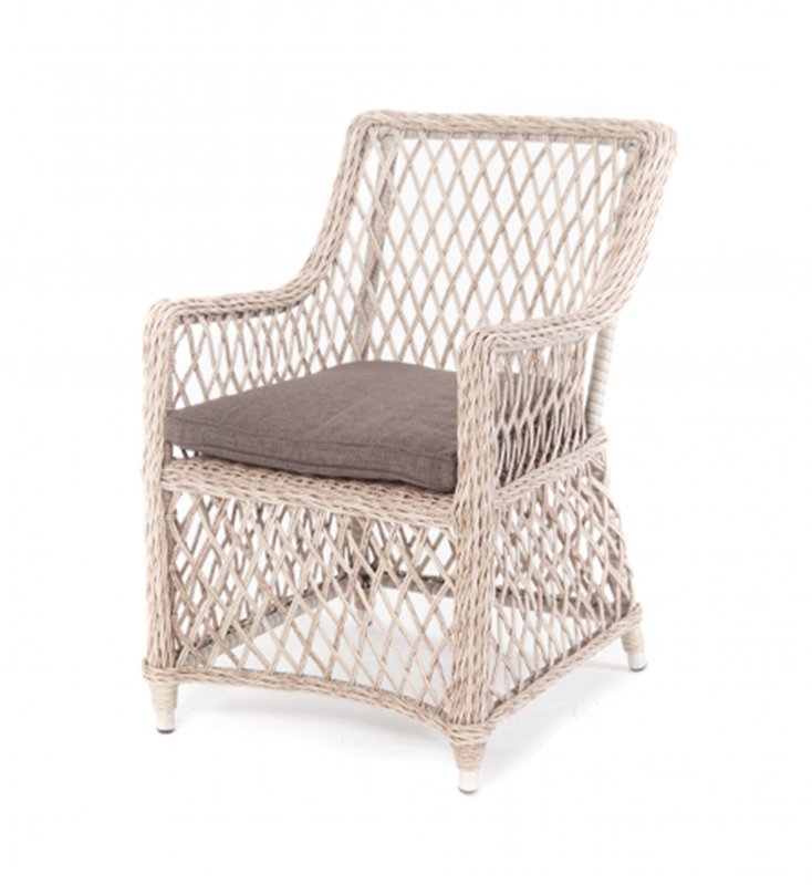 Латте плетеное кресло из искусственного ротанга, цвет бежевый
