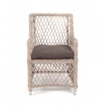 Латте плетеное кресло из искусственного ротанга, цвет бежевый