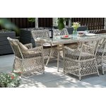 Латте плетеное кресло из искусственного ротанга, цвет бежевый