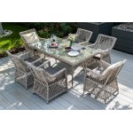 Латте плетеное кресло из искусственного ротанга, цвет бежевый