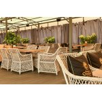 Латте плетеное кресло из искусственного ротанга, цвет бежевый