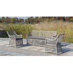 Латте плетеное кресло из искусственного ротанга, цвет бежевый