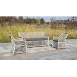 Латте плетеное кресло из искусственного ротанга, цвет бежевый