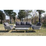 Прованс диван из искусственного ротанга трехместный, цвет бежевый