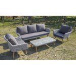 Прованс диван из искусственного ротанга трехместный, цвет бежевый