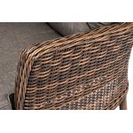 Алиса кресло плетеное, цвет коричневый с подушками