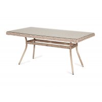Латте плетеный стол из искусственного ротанга 160х90см, цвет бежевый