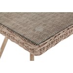 Латте плетеный стол из искусственного ротанга 160х90см, цвет бежевый
