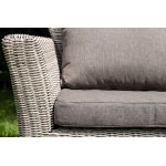 Капучино диван из искусственного ротанга трехместный, цвет бежевый