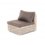 Лунго модуль диванный прямой с подушками, цвет бежевый