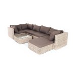 Лунго модуль диванный прямой с подушками, цвет бежевый