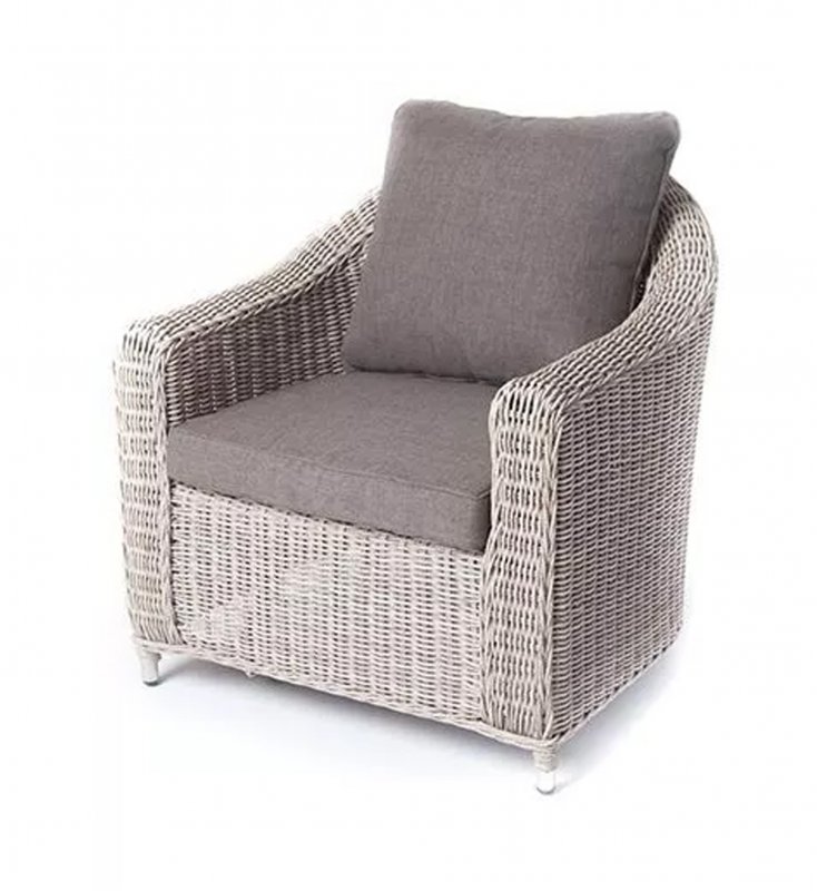 Кон Панна кресло из искусственного ротанга, цвет бежевый