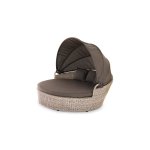 Стильяно плетеная кровать круглая, цвет бежевый